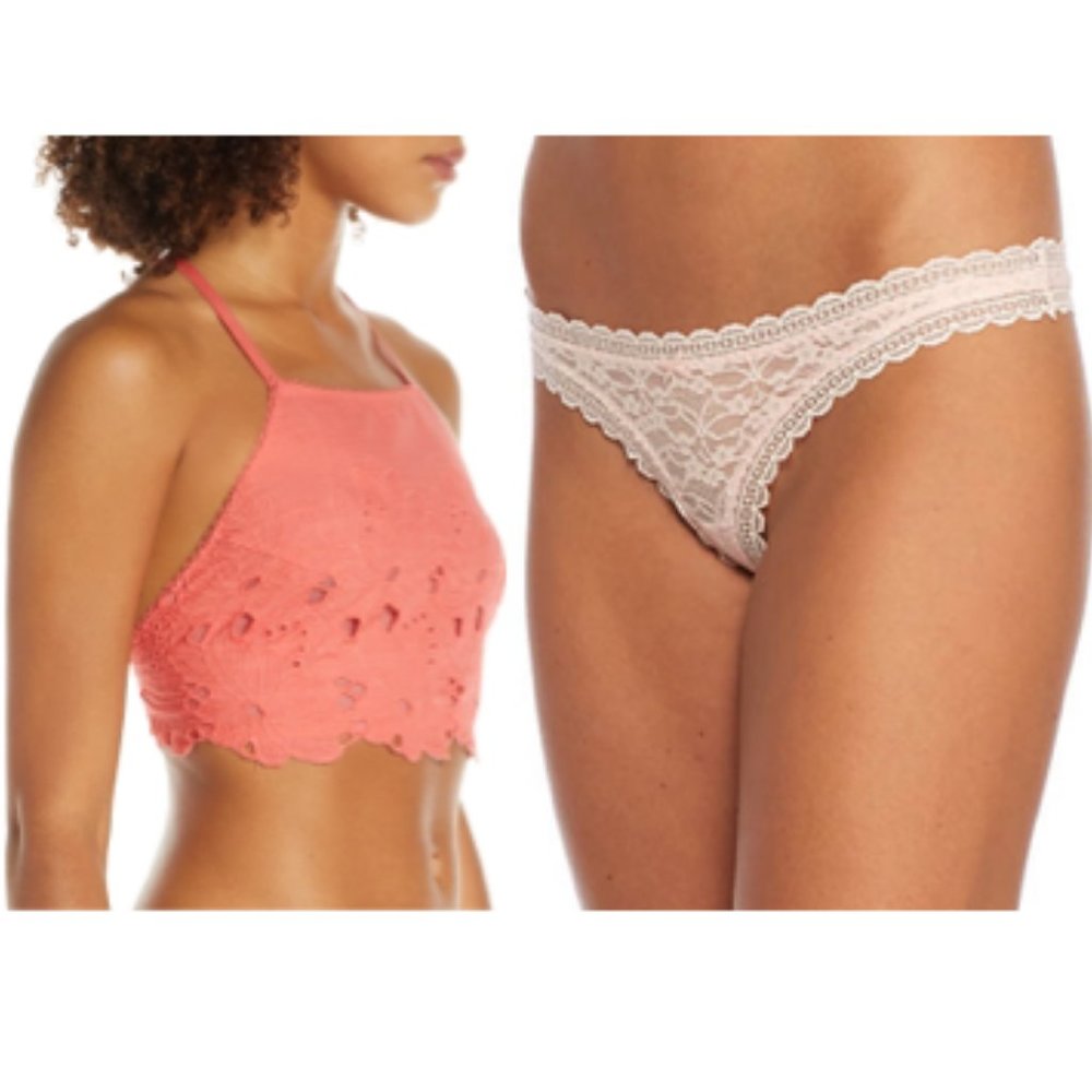 FP: JUNE BRALETTE & LACE THONG (IVORY)